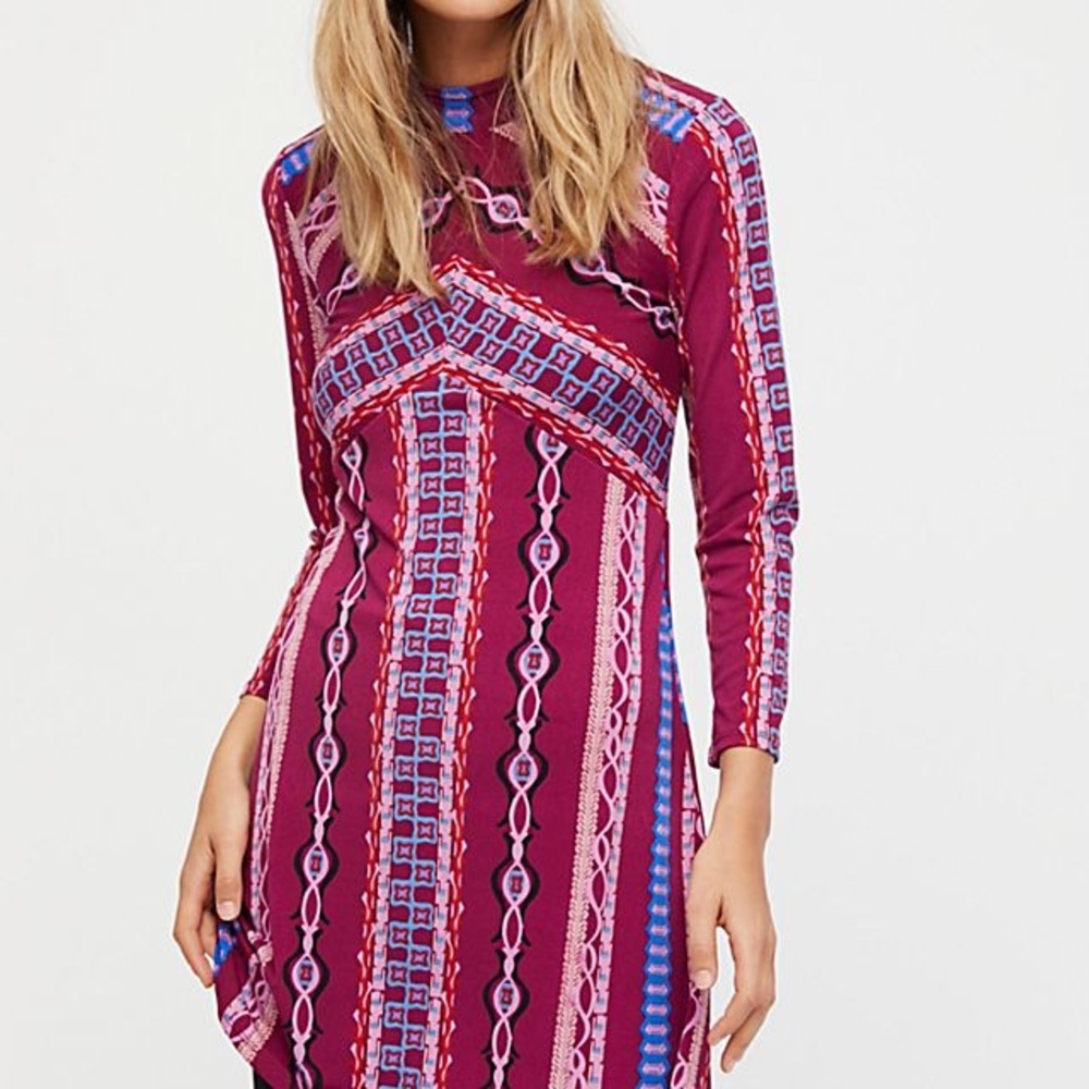 Free People Purple Stella Mini Dress size Medium